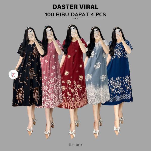 Daster 100 ribu dapat 4 pcs/4 pcs 100 rb/daster paket usaha/daster busui/daster viral/daster Wanita