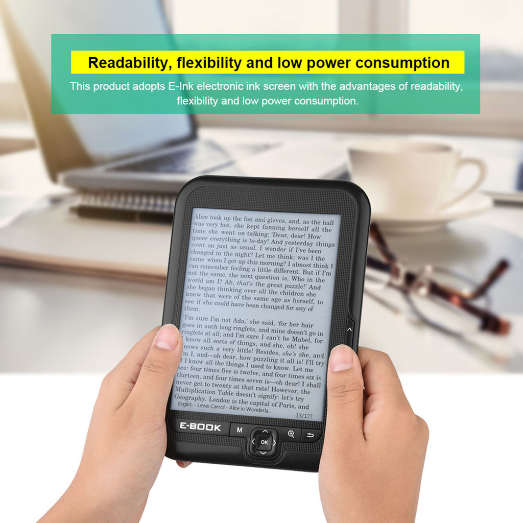 6 inch e reader e BOOK Reader e Ink EBOOK Reader EInk 6 Inch Ereader 600 X 800 Resolution Display