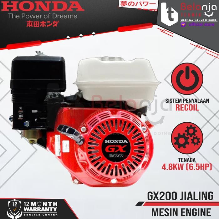Cuci Gudang Honda Mesin Penggerak Gx 200 Jialing 6.5 Hp Bensin Serbaguna Gx200