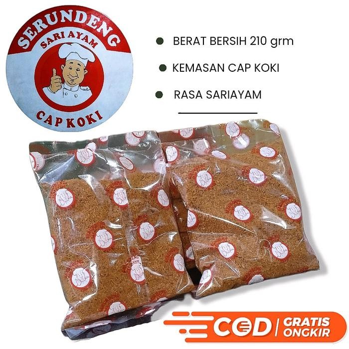 

SERUNDENG Kelapa ASLI kemasan 250grm CAP KOKI Khas Ciamis Makanan Siap Saji - Snack, Food Kering