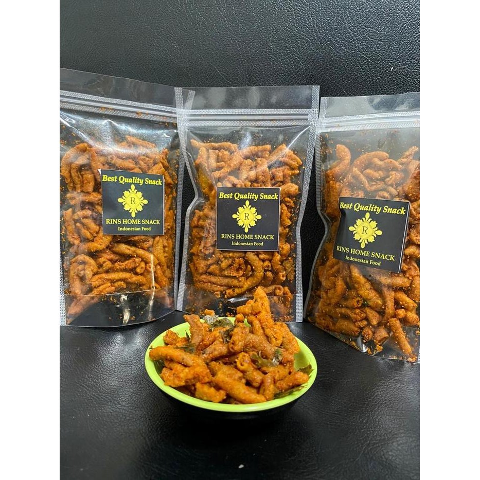 

Usus krispy kemasan 100gr termurah asin ayam kripik food snacks pedas keripik cemilan crispy