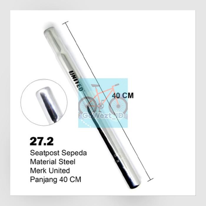 Seatpost Tiang Jok Sadel Sepeda United 27.2 Lipat Minion Mtb Gunung #Gratisongkir