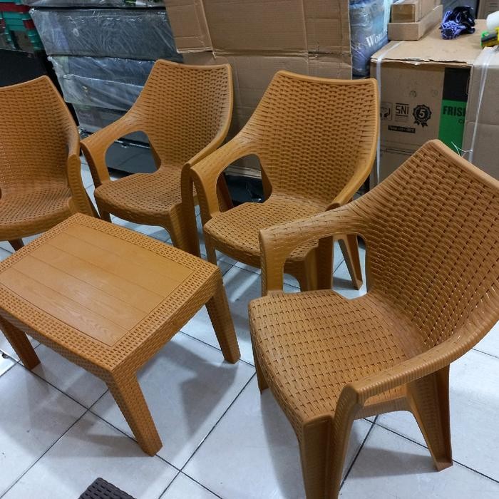 [KARGO] KURSI TAMU OLYMPLAST 508, 4 KURSI 508 dan 1 MEJA OSTR / KURSI PLASTIK / KURSI ANYAM