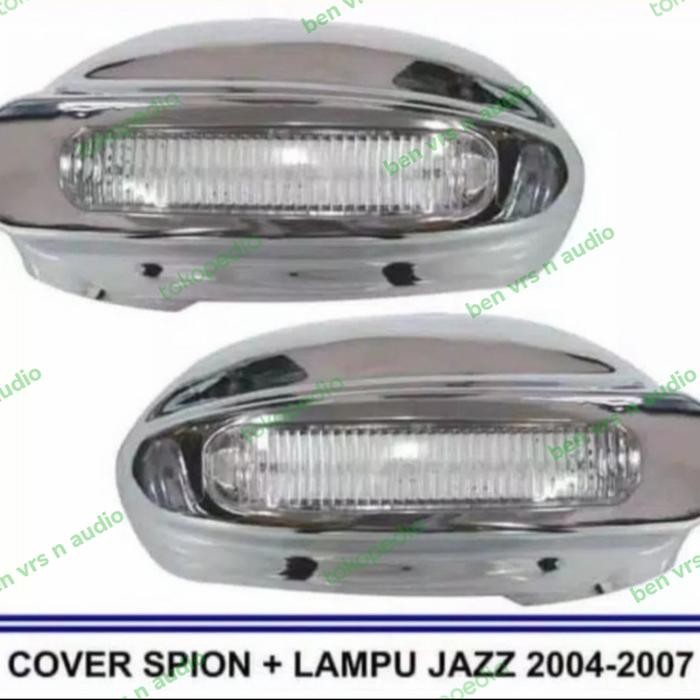 Stok Terbatas Cover Spion/Mirror Cover Jazz Lama Chrome W/Lamp