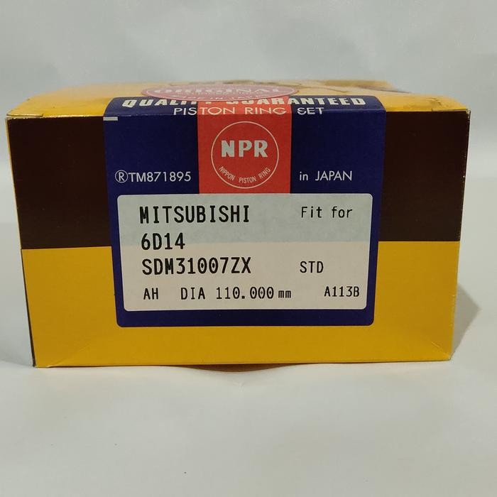 Ring Piston Mitsubishi 6D14 NPR Japan 100% asli Best Quality
