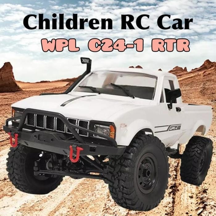 Mainan Mobil RC Truck Car Off Road 4WD 1/16 Scale WPL C24-1 C241 C-24-1 RTR
