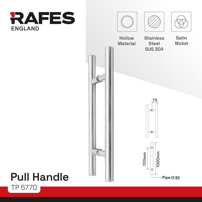 PULL HANDLE RAFES STAINLESS STEEL 304 SATIN NICKEL