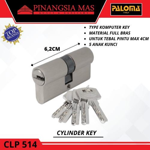 Silinder Kunci Pintu/Kunci Pintu PALOMA CLP 514 Komputer Key Cylinder