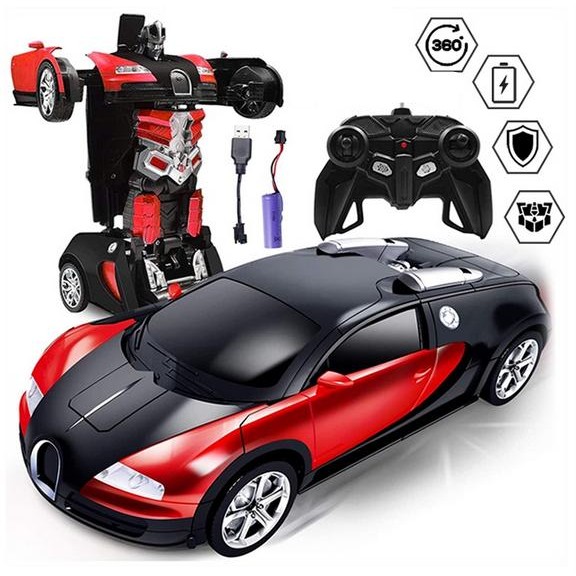 Mainan RC Remot Kontrol Mobil Balap Sport Racing Robot Transformers
