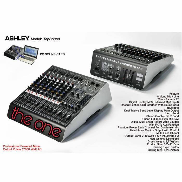 power mixer ashley TOPSOUND TOP SOUND 8 channel