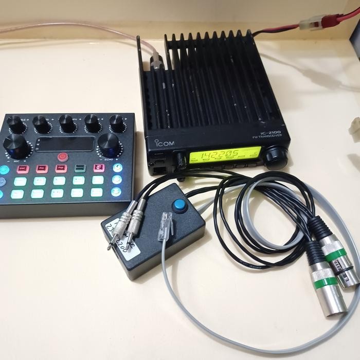 PTT BOX RIG ICOM SOUNCARD DAN MIXER