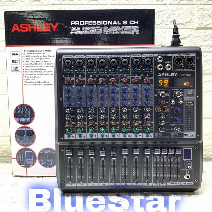 Mixer Ashley Favte 8 8 Channel PC Soundcard - Bluetooth
