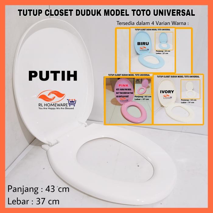 New Tutup closet duduk / toilet cover model toto universal amstard ina