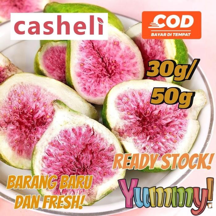 

New casheli Crispy Freeze-dried Fig Buah Tin Freeze-dried Buah Asli Snacks Makanan Camilan Food
