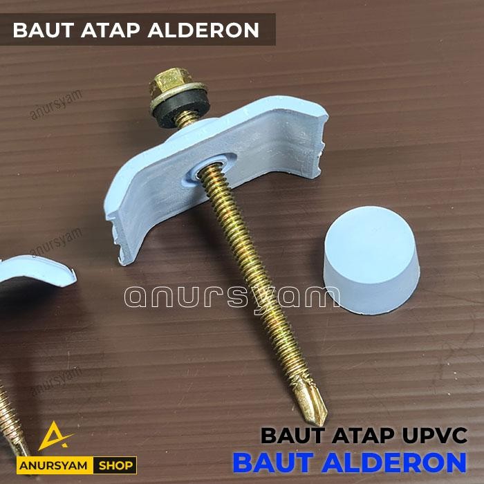 20 Set Baut Roofing Set Cap Screw Seal Atap UPVC / Baut Atap Alderon / Sekrup Alderon *