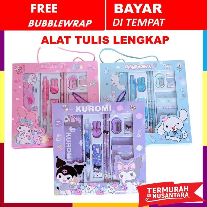 

Promo tempat pensil kuromi sanrio my melody cinnamoroll anak perempuan laki laki stationery set anak