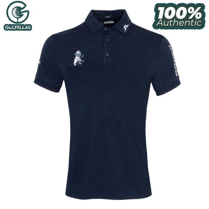 J Lindeberg X Lab Golf Tour Tech Reg Fit Golf Polo Navy