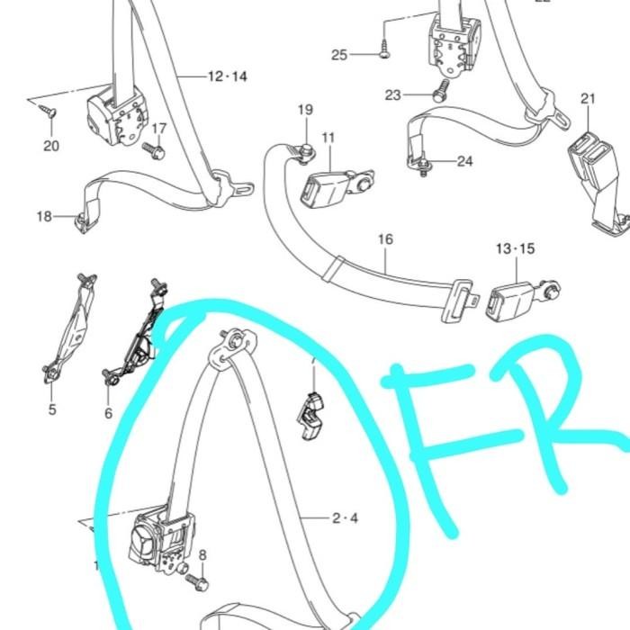 Safety Belt Depan Ertiga Gl Gx