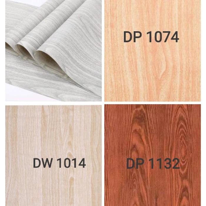 Wallstiker dinding Pvc Premium motif kayu Kertas