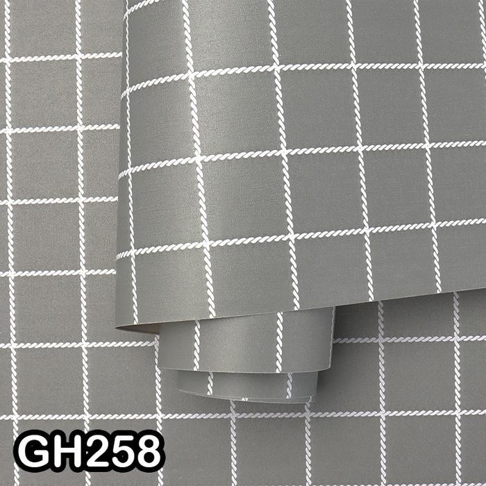 Wallpaper Sticker Dinding Motif Kotak Abu Jepang 45 x 8M Stiker dinding Motif laris minimalis