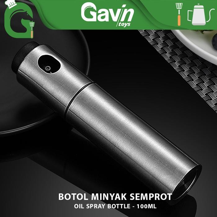 Botol Minyak Semprot Stainless Cooking Oil Spray Bottle Multifungsi