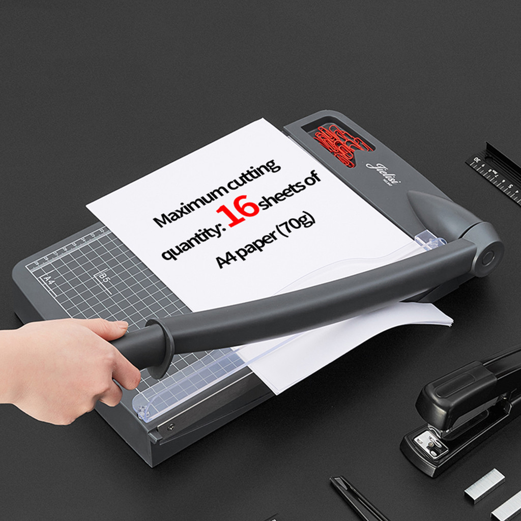 

JIELISI Mini Paper Trimmer Guillotine Cutter A4 Cut Length Desktop Paper Cutting Machine with