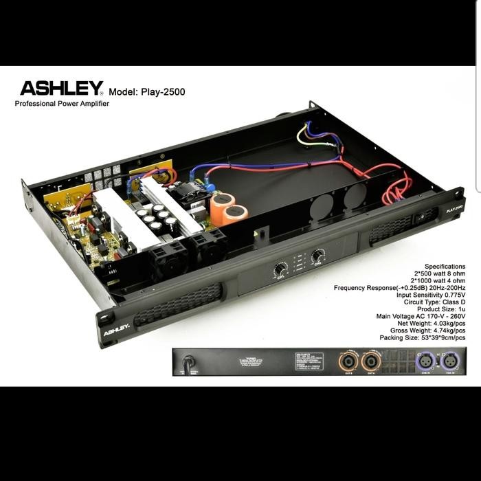 Cuci Gudang Power Amplifier Ashley Play2500/Play2500/Play 2500 Class D Original