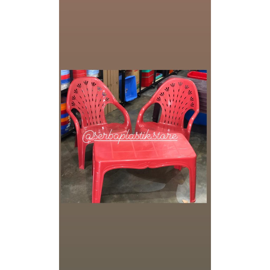 Terbaru Kursi Santai Set / Kursi Rebahan Plastik Warna / Kursi Meja Teras