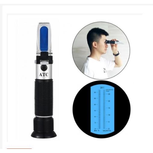 Refractometer Brix 0-32% Salinty Brix 0-28% & Salt Refractometer