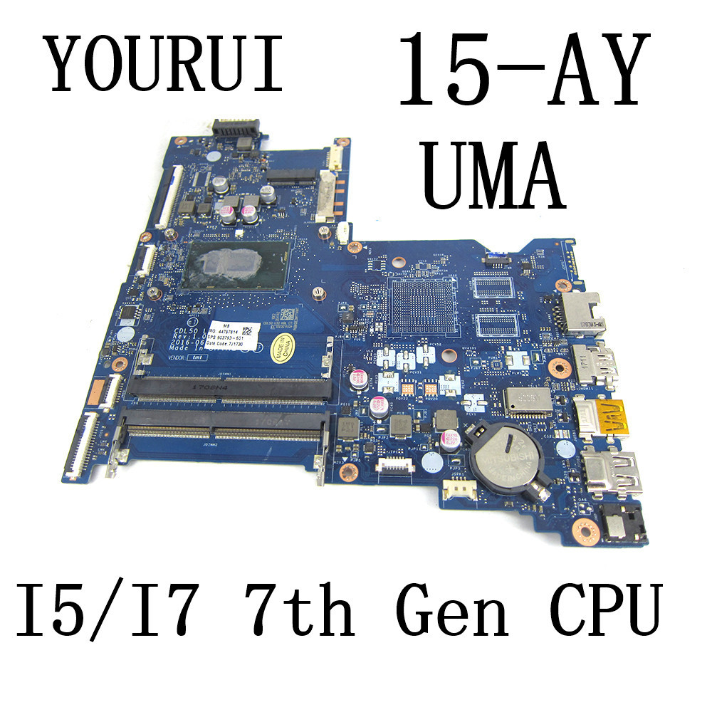 CDL50 LA-D707P For HP Pavilion 15-AY Laptop Motherboard with I5/I7 7th Gen CPU Mainboard UMA