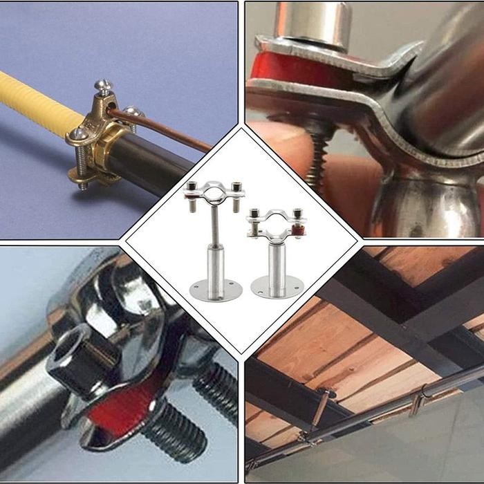 Clamp Pipa Holder adjustable pipe clamp Stainless klem gantung pipa