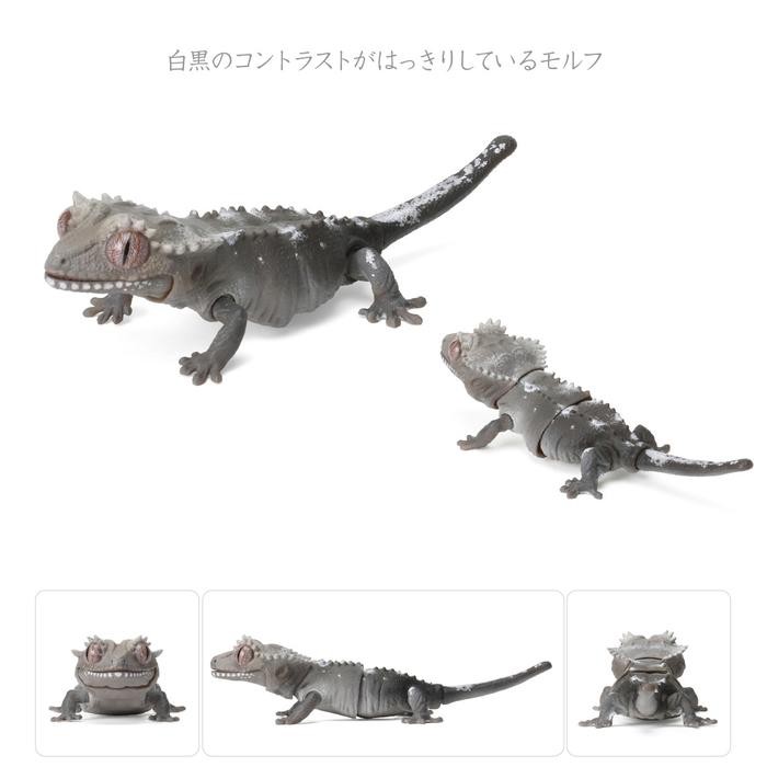 ikimono mini repti figure crested gecko bandai gacha gashapon - axanthic