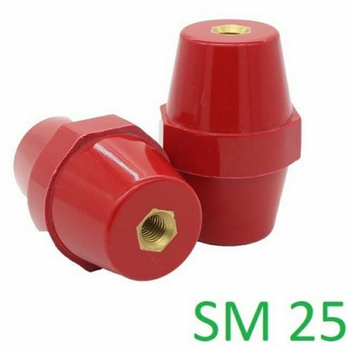 Isolator Busbar SM 25 Merah / Isolator Listrik Gaetor Merah SM 25-6 *