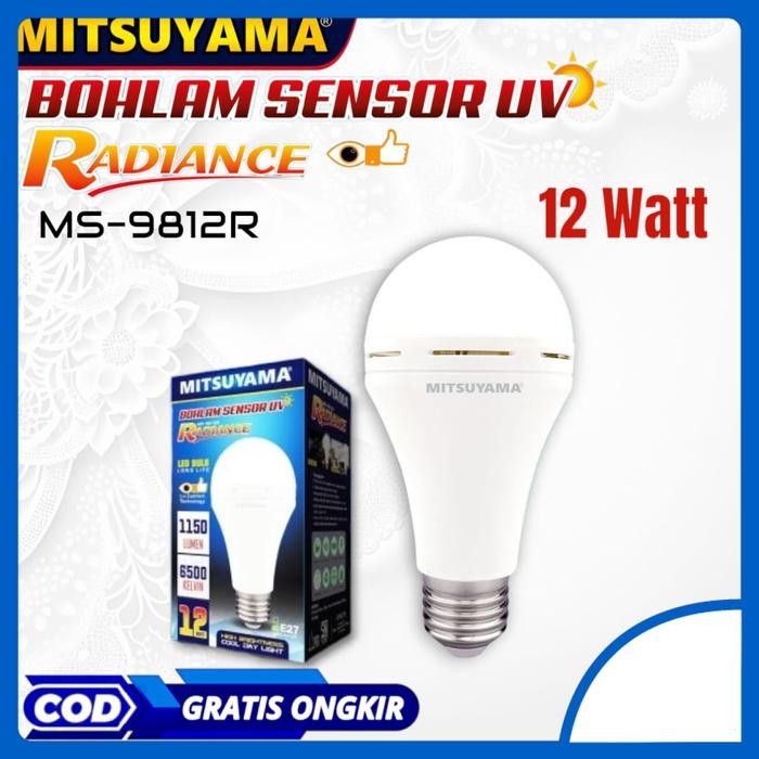 Lampu LED Sensor Cahaya 12W , 9W Mitsuyama / Lampu Sensor Cahaya 9W - 12W / Led Sensor 9W - 12W *