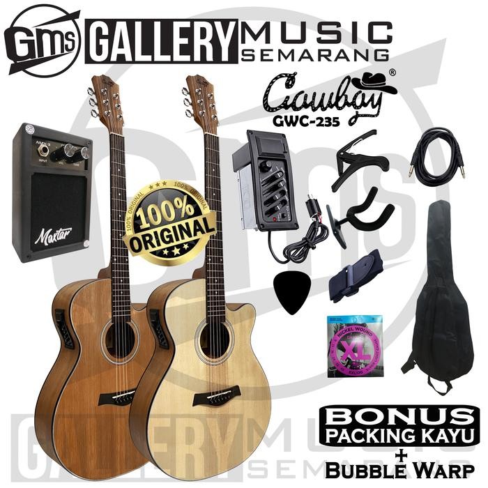  Gitar Akustik Elektrik Import Cowboy GWC-235 NA GWC 235NS Gitar Cowboy *