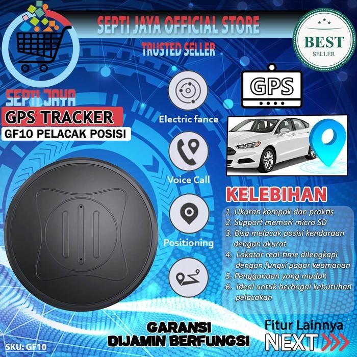 GF10 Mini GPS Car Tracker Pelacak Lokasi Tracking Location Dan Rekam Suara Real Time APP Monitng