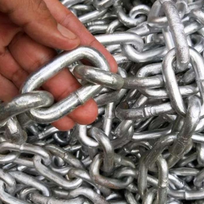 rantai besi 6mm / rantai galvanis 6 mm / rantai kapal 6 afikiran *