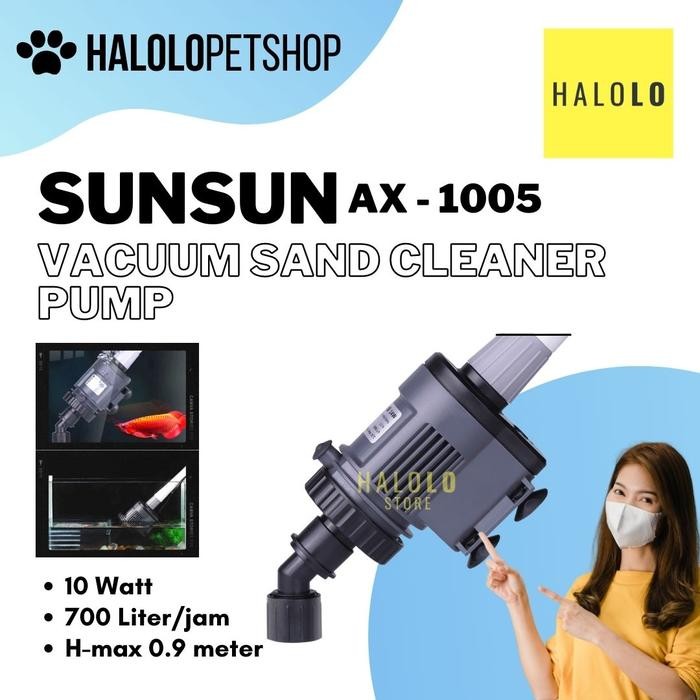 CLEANER PUMP AQUARIUM PENGURAS AIR SAND CLEANER VACUM SUNSUN AX - 1005