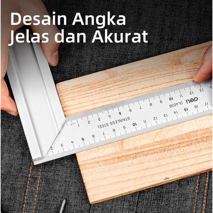 

Deli Penggaris Siku Tukang 30 Cm Stainless Steel Alat Perkakas Dl4036 Pasti Ori