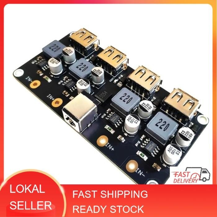 4 Way Fast Module 12V 24V to QC3.0 Power Module USB Phone Charging
