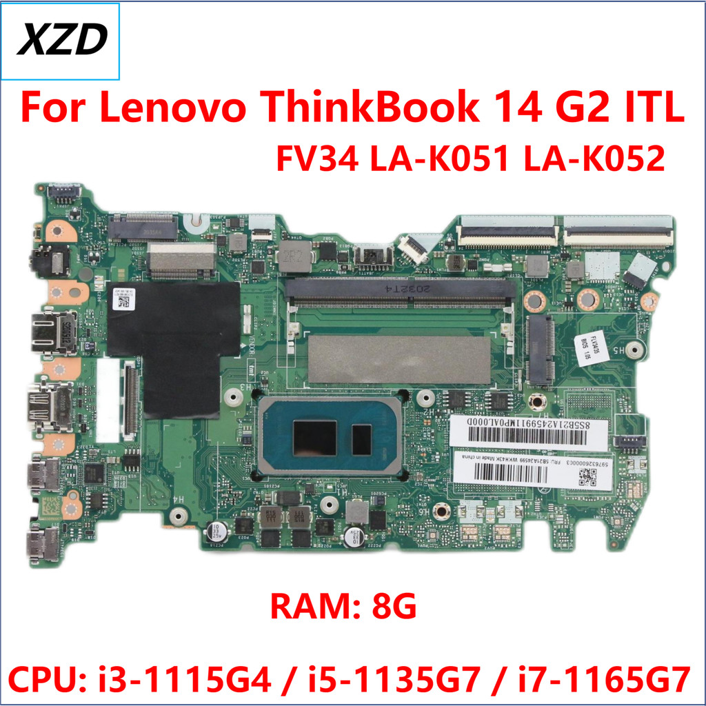 LA-K051P LA-K052P Mainboard  For Lenovo ThinkBook 14 G2 ITL Laptop Motherboard With I3 I5 I7 UMA 100
