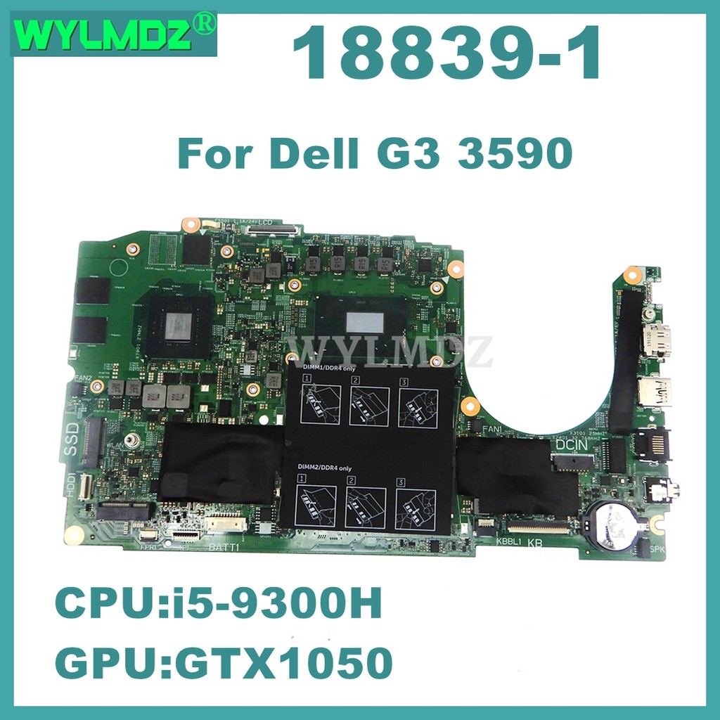 18839-1 Motherboard for Dell G3 3590 Laptop Mainboard with i5-9300H CPU GTX1050 GPU 100%  Tested OK