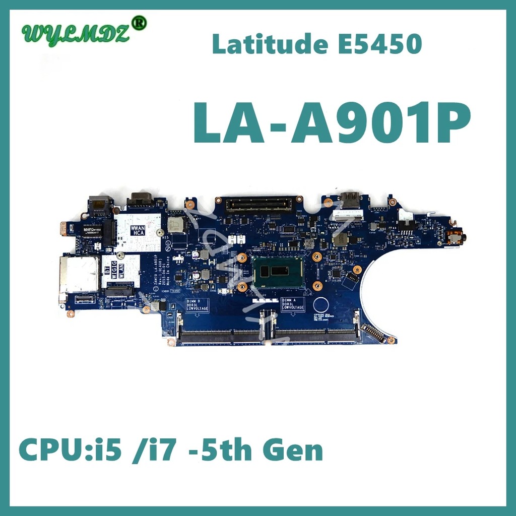 LA-A901P With i5 i7-5th Gen CPU Laptop Motherboard For DELL Latitude E5450 Notebook Mainboard 100% T