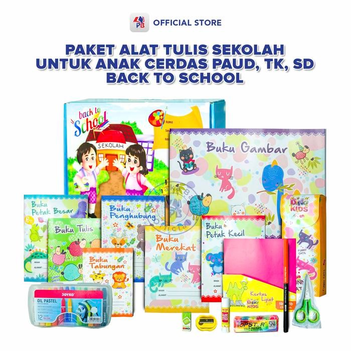 

ASLI Paket Alat Tulis Sekolah Lengkap Untuk Anak Cerdas PAUD TK SD Back To ool / CENDEKIA - CND