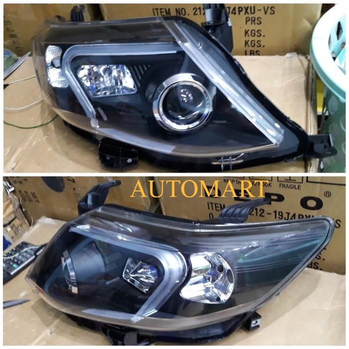 Menarik Headlamp Lampu Depan Grand Fortuner Vnt 2012 - 2015 Projector Led Bar