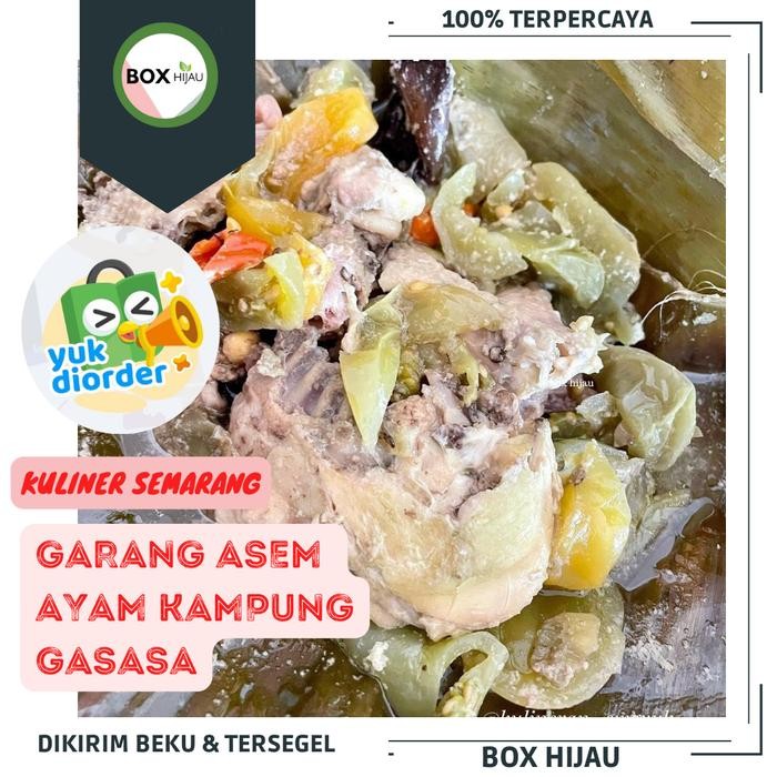

ORIGINAL Garang asam ayam kampung"Gasasa" kuliner makanan khas oleh-oleh Semarang Box Hijau READY
