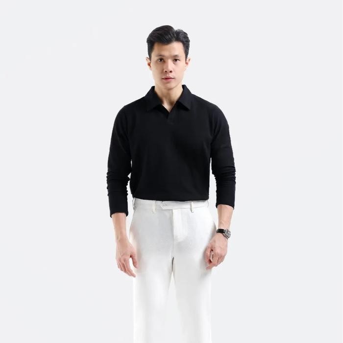 Heymale Raven Polo Long Sleeve Baju Polo Pria Lengan Panjang
