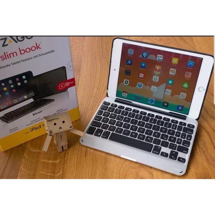 IPAD MINI 4 ZAGG SLIM BOOK DETACHABLE BLUETOOTH KEYBOARD COVER