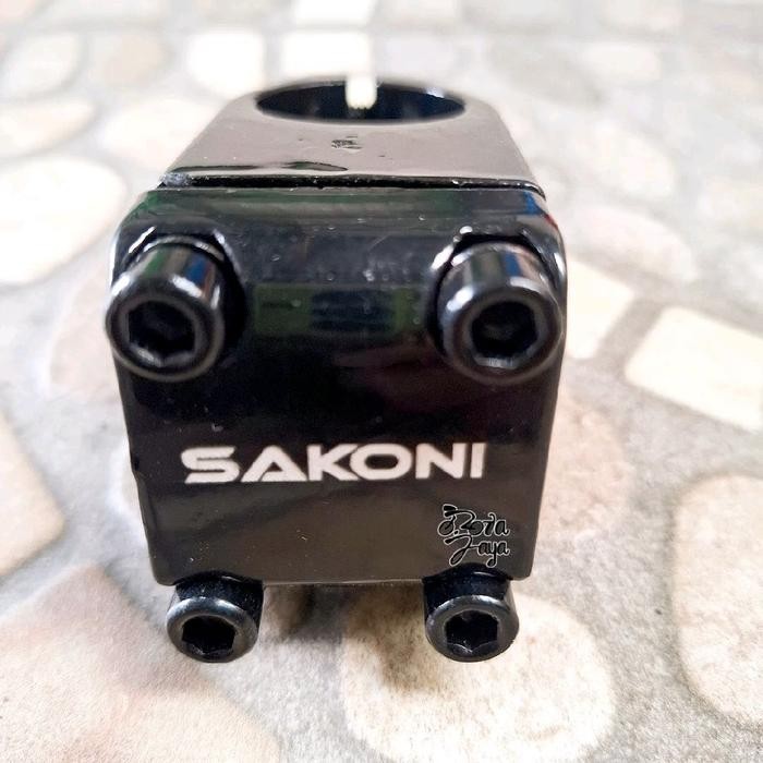 STEM BMX SAKONI 28.6mm - 22.2mm ALLOY HITAM Sparepart Sepeda Termurah