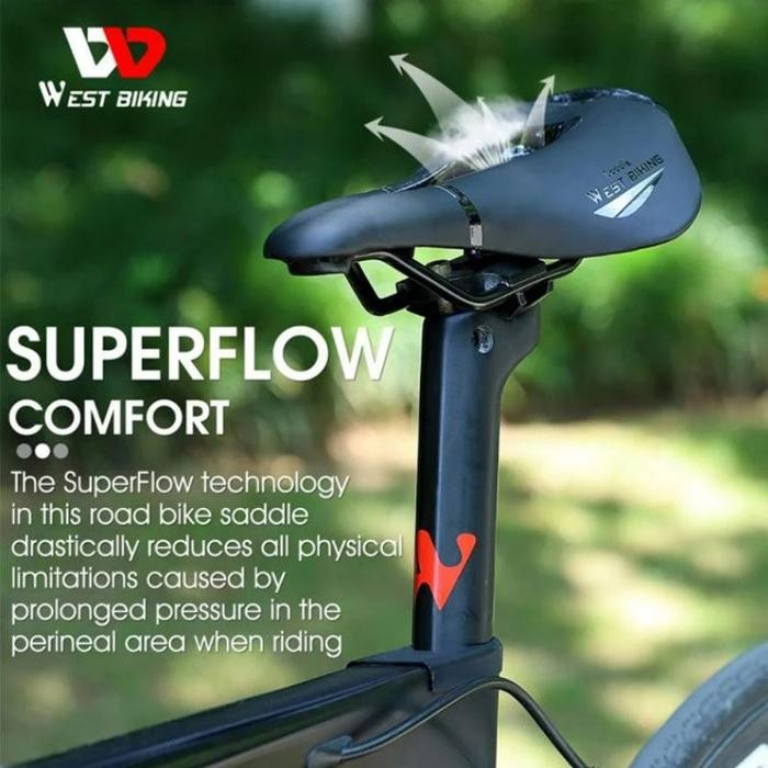 West Biking Ultralight Sadel Sepeda Lipat Mtb Roadbike Hollow Saddle
